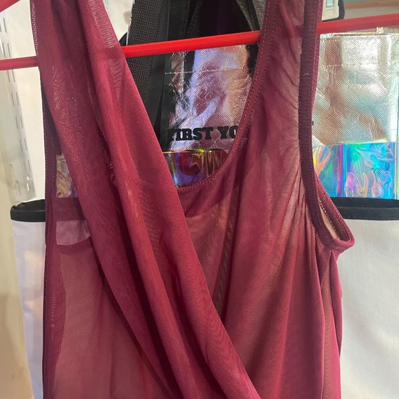 Brand NEW Balera DANCE COSTUME Maroon Size Large Child - Picture 2 of 5